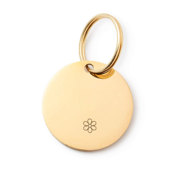 Circle Pet ID Tag: Flower Icon